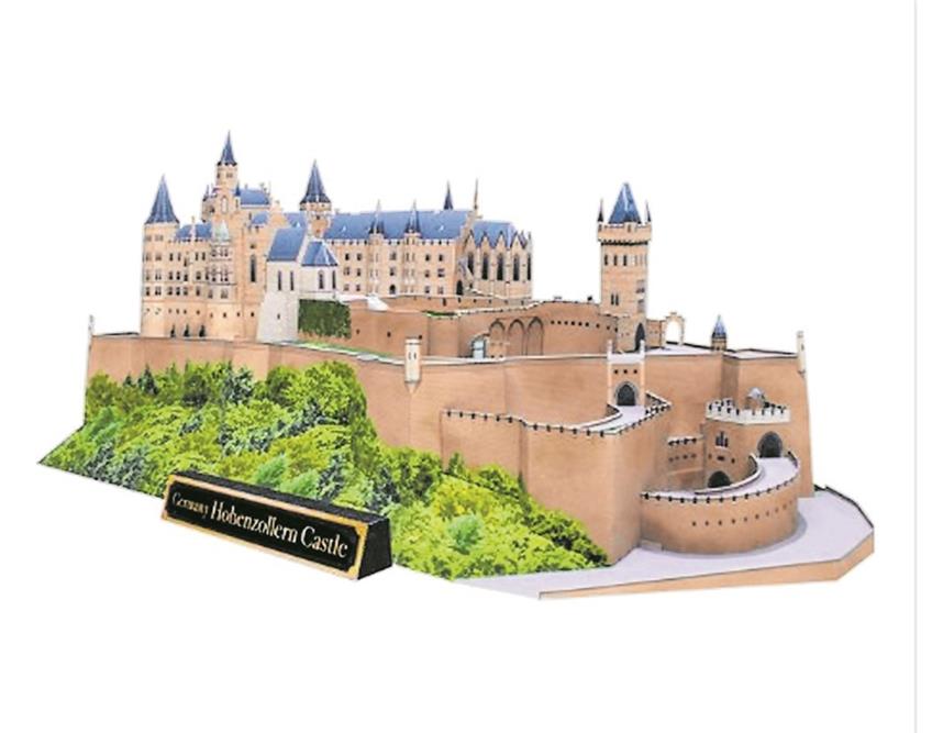 Die Burg Hohenzollern gibt es nun auch als Papiermodell