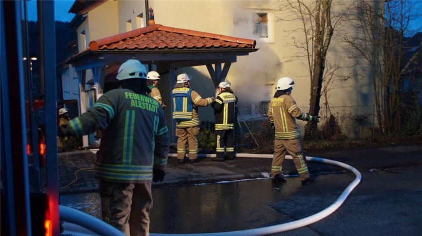 Feuerwehr rückt zu Saunabrand in Ebingen aus